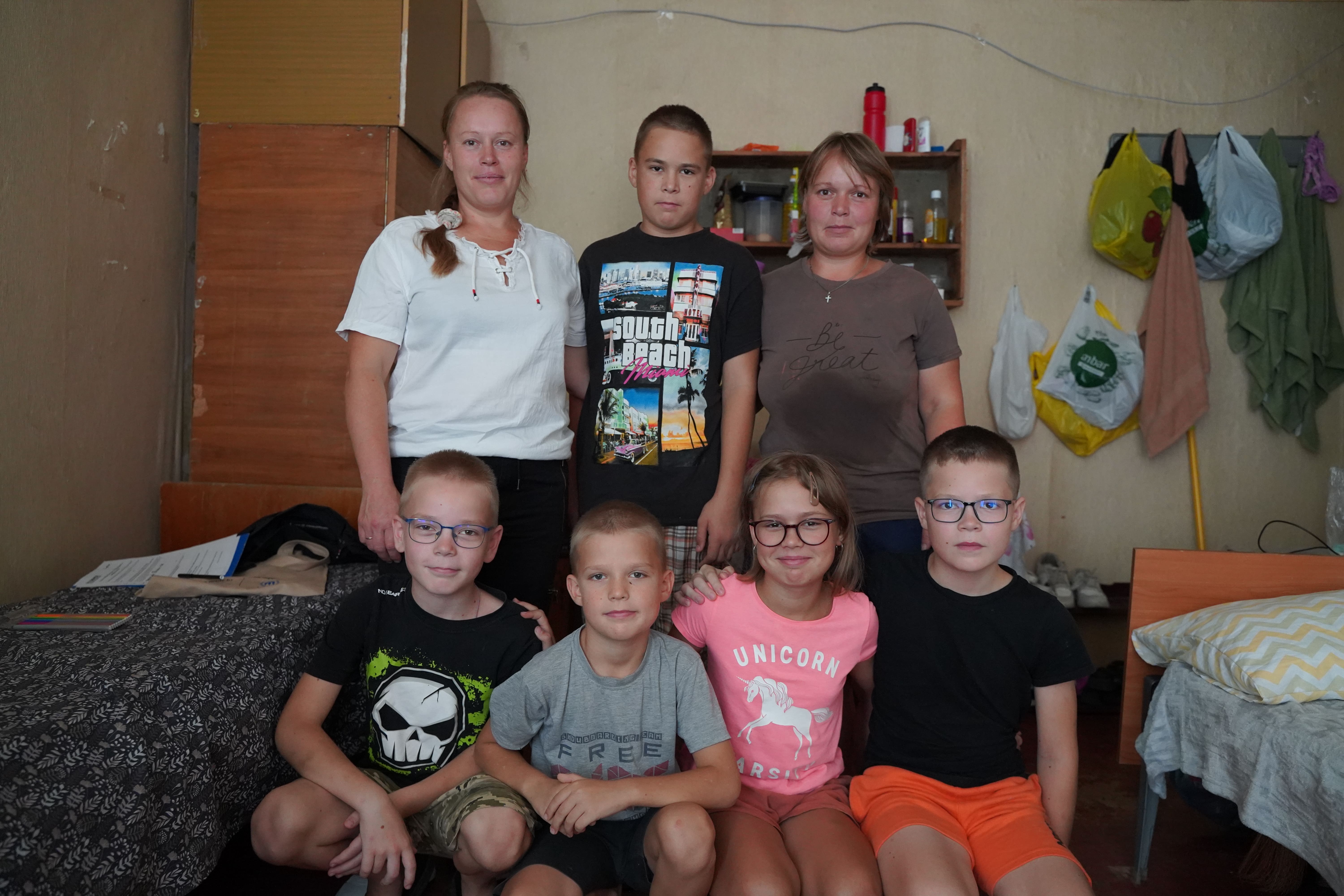 Evacuated family from Velyka Rybytsia