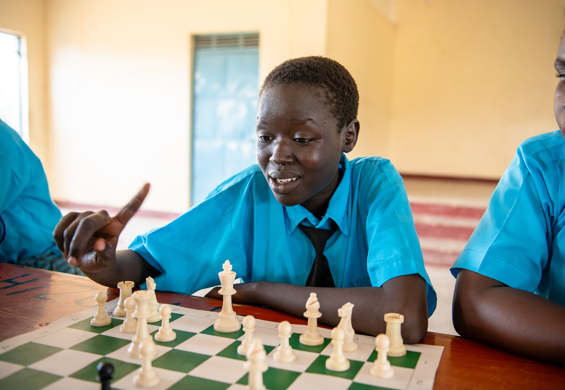 Kakuma chess champion, Amer Mach. 