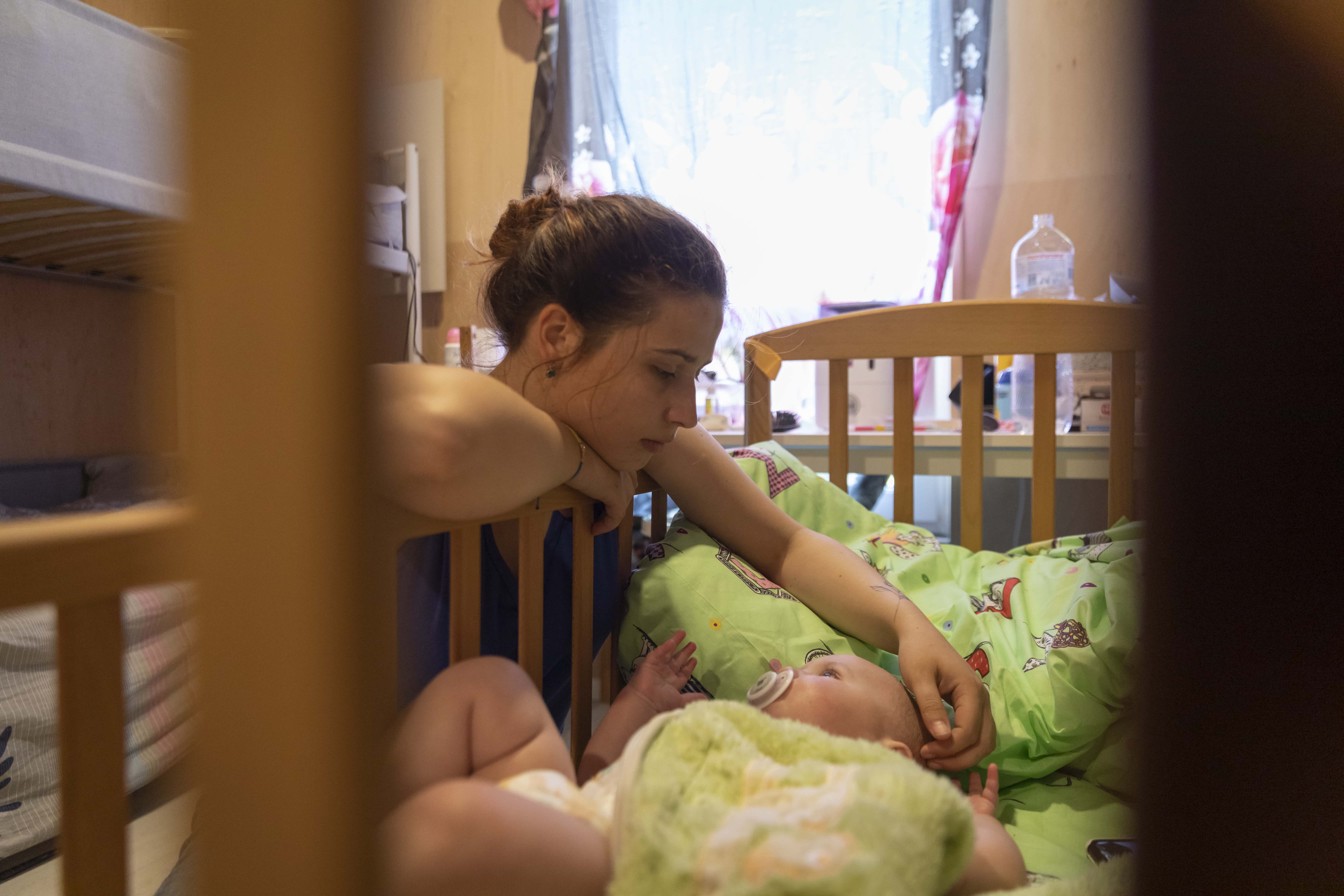Ukraine. Internally Displaced Mothers In Shelter In Lviv
